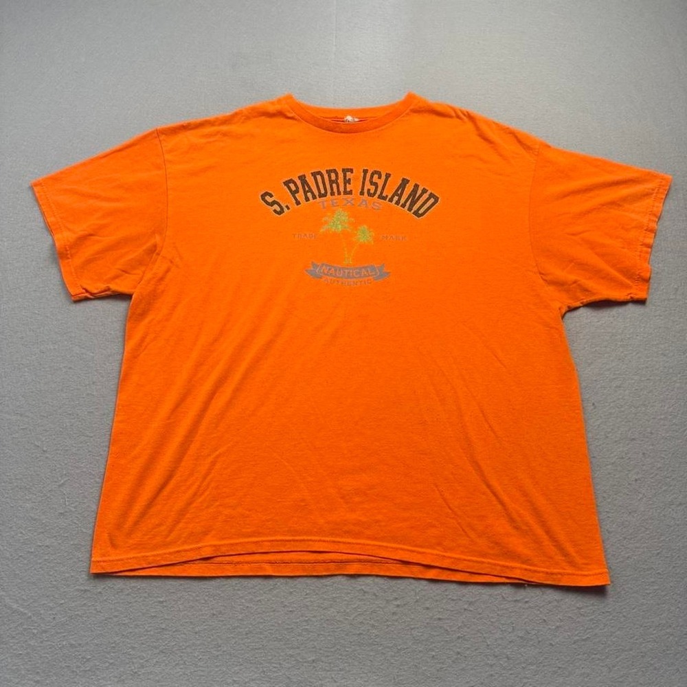 South Padre Island Texas Nautical Graphic T-Shirt Orange